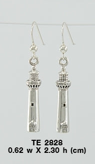 The beauty in Cape May Lighthouse ~ Sterling Silver Hook Earrings TE2828